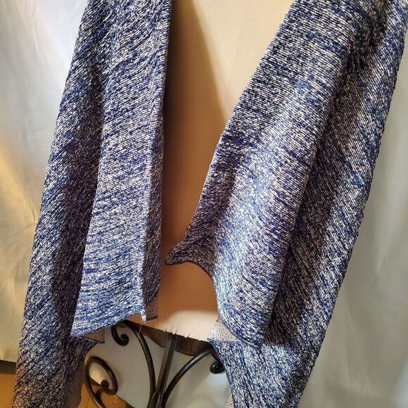 Thomasina Long Denim Weave Vest Cape, Very Unique Design - Picture 5 of 11